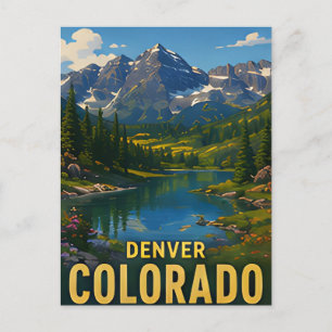 Denver Colorado Travel Gift Postcard