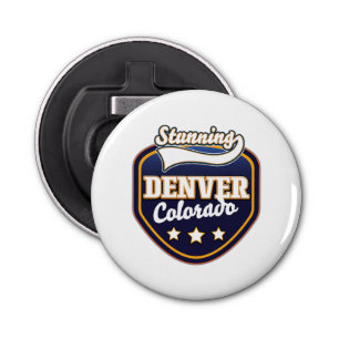 Denver Colorado travel logo Bottle Opener