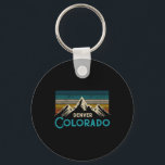 Denver Colorado Vintage Mountains Hiking Souvenir  Key Ring<br><div class="desc">Denver Colorado Vintage Mountains Hiking Souvenir Gift</div>