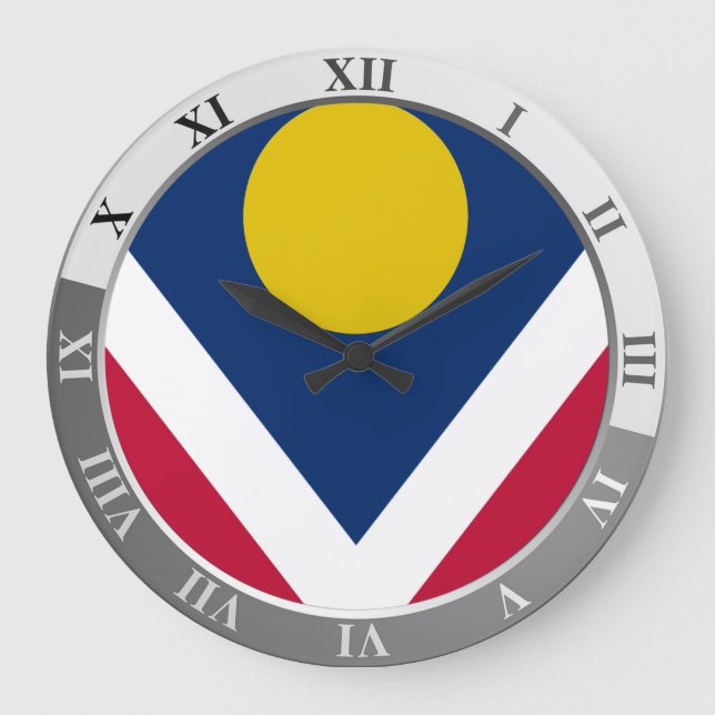 Denver flag Large Clock (Front)