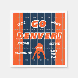 Denver Football Family Paper Napkin