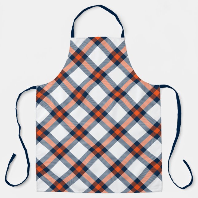 Denver Football Plaid Apron (Front)