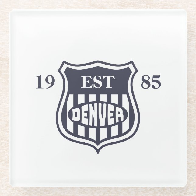 Denver Glass Coaster (Front)