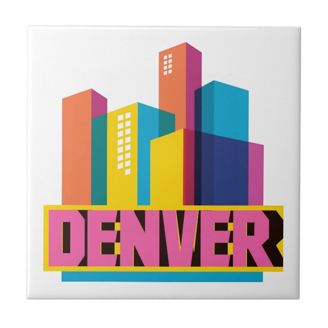 Denver In Design Ceramic Tile (Front)