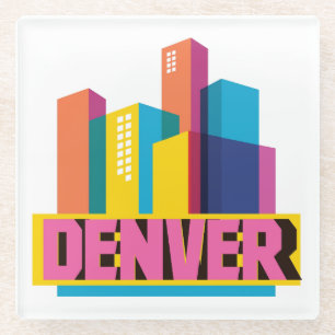 Denver In Design Glass Coaster