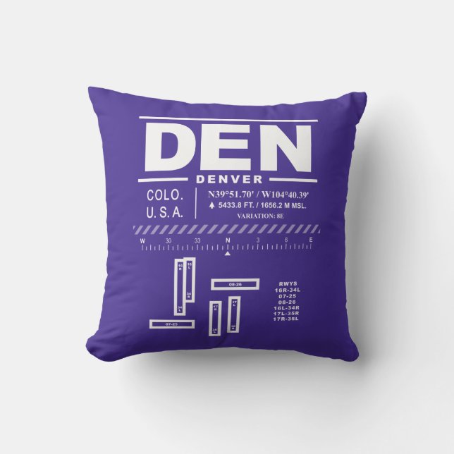 Denver International Airport DEN Cushion (Front)