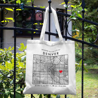Denver Love Locator | City Map Wedding Welcome