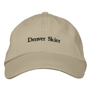 Denver Skier Embroidered Hat - Classic Khaki Cap