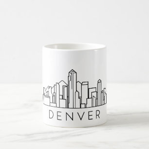 Denver Skyline – Cityscape Design Coffee Mug