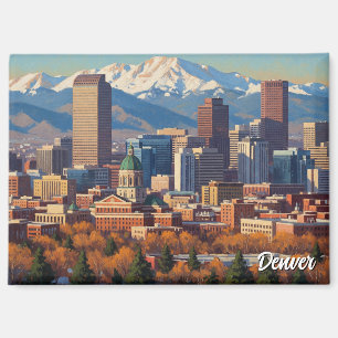 Denver Skyline Colorado Magnet