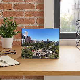 Denver Skyline Colorado State Capitol Photo Plaque