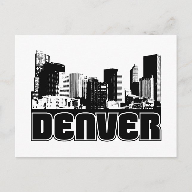 Denver Skyline Postcard (Front)