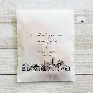 Denver Skyline Wedding Thank You Favour Bags