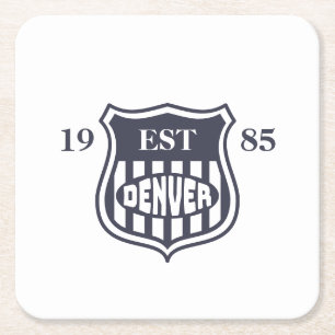 Denver Square Paper Coaster