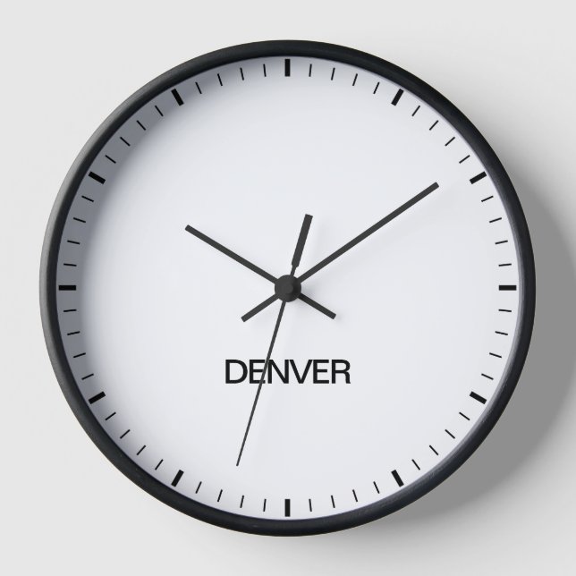 Denver Time Zone Newsroom Style Clock (Front)