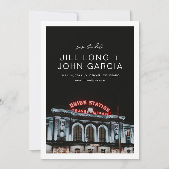Denver Union Station Save the Date Invitation (Front)