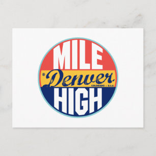 Denver Vintage Label Postcard