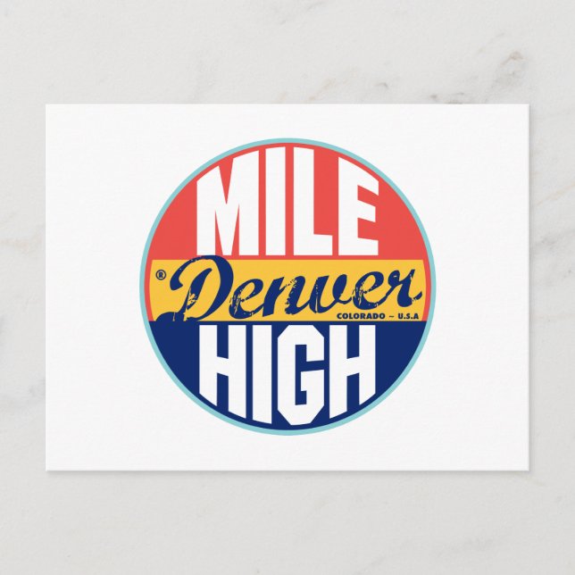 Denver Vintage Label Postcard (Front)