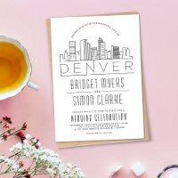 Denver Wedding | Stylised Skyline Invite + Details