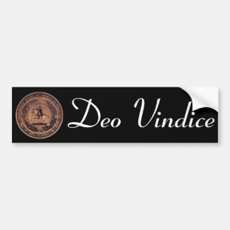 DEO VINDICE Confederate Seal Bumper Sticker