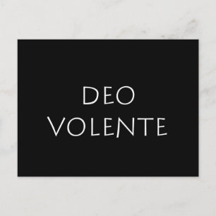 Deo volente postcard