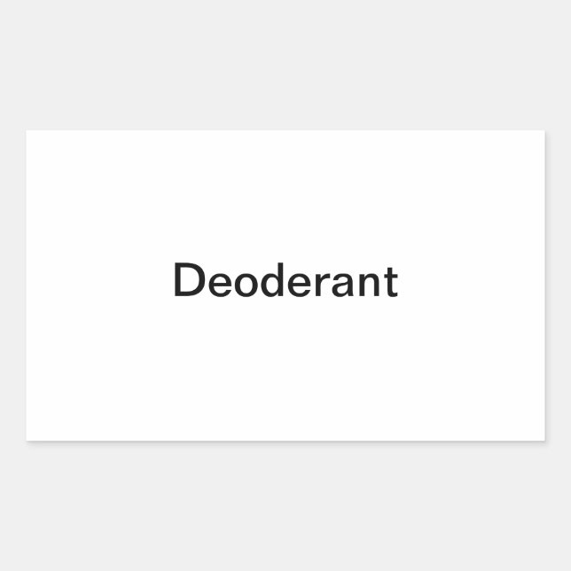 Deoderant Label/ Rectangular Sticker (Front)