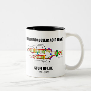 Deoxyribonucleic Acid (DNA) Stuff Of Life Two-Tone Coffee Mug