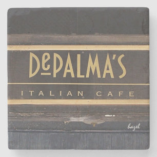 DePalma's, Athens, Georgia. Marble Stone Coaster. Stone Coaster