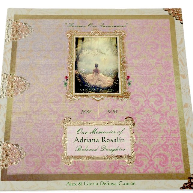 Departed Loved One Memory Album  Guest Book (Treasure the life of a departed loved one with this ornate rose-gold foil book to fill with memories)