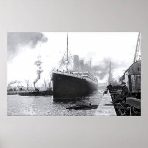 Departing Southampton:  RMS Titanic Poster