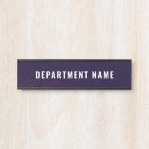 Department Name Door Sign