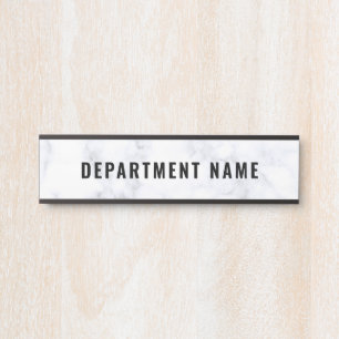 Department Name Door Sign