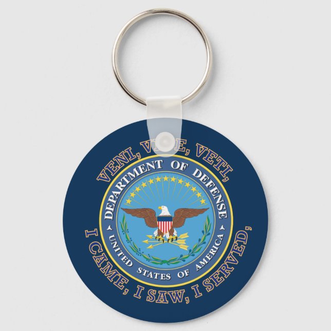 Department of Defence DOD VVV Shield Key Ring (Front)