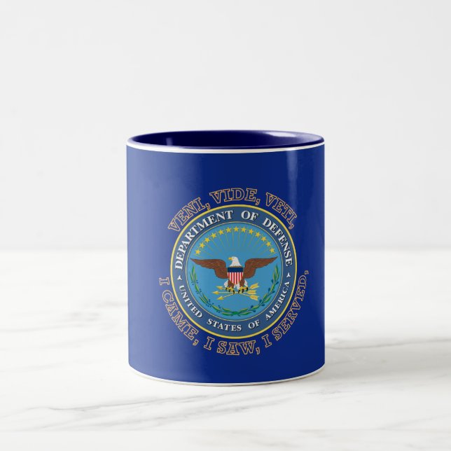 Department of Defence DOD VVV Shield Two-Tone Coffee Mug (Center)