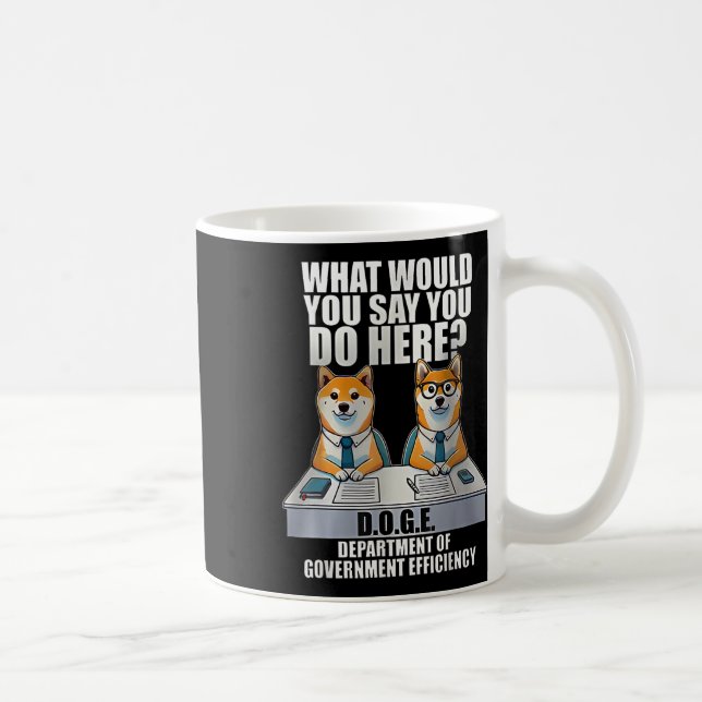 Department Of Government Efficiency D.o.g.e Doge  Coffee Mug (Right)
