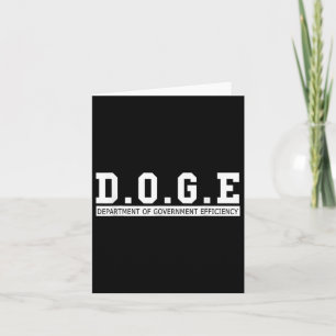 Department Of Government Efficiency D.o.g.e. Funny Card