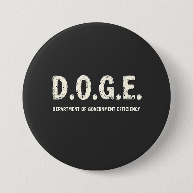 Department Of Government Efficiency Doge Dog   7.5 Cm Round Badge (Front)