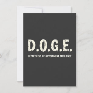 Department Of Government Efficiency Doge Dog Invitation