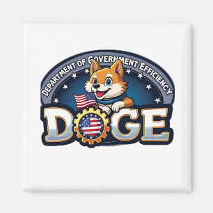 Department Of Government Efficiency Doge Dog   Magnet