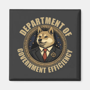 Department Of Government Efficiency Doge Dog Magnet