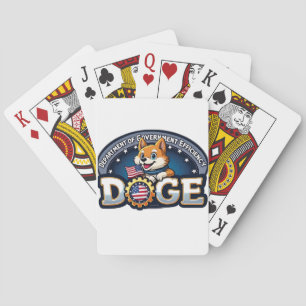 Department Of Government Efficiency Doge Dog   Playing Cards