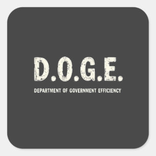 Department Of Government Efficiency Doge Dog Square Sticker