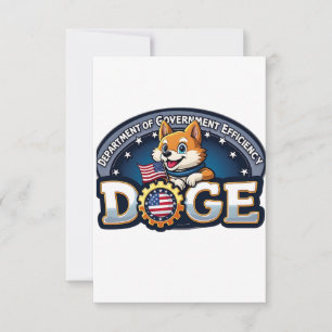 Department Of Government Efficiency Doge Dog Thank You Card