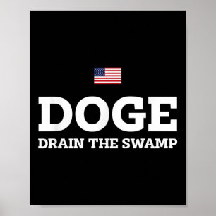 Department Of Government Efficiency Doge Drain Poster