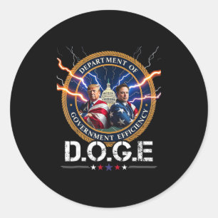 Department Of Government Efficiency Doge Trump 47t Classic Round Sticker