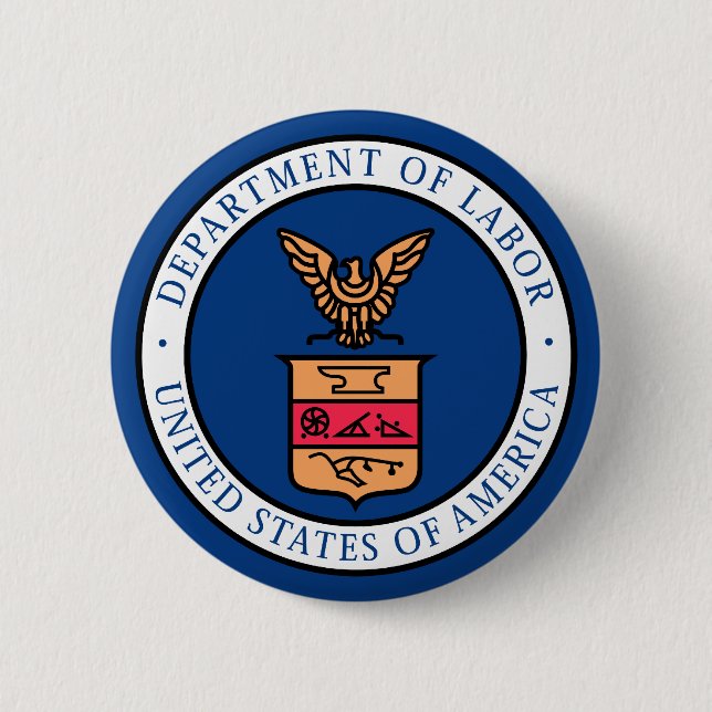 Department of Labour 6 Cm Round Badge (Front)
