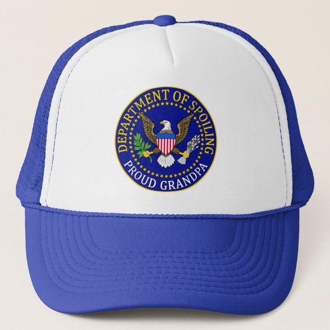 Department of Spoiling - Proud Grandpa Trucker Hat (Front)
