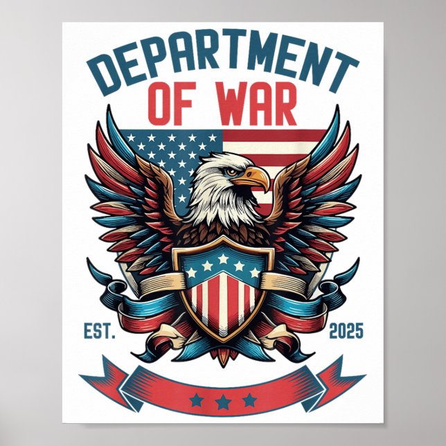 Department Of War Established 2025 Dow  Poster (Front)