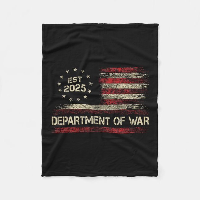 Department Of War Established 2025 Re-established  Fleece Blanket (Front)