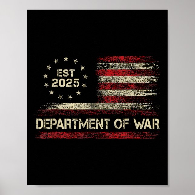 Department Of War Established 2025 Re-established  Poster (Front)